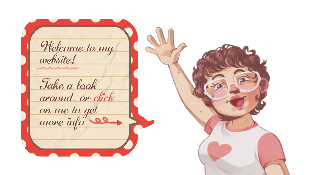 character waving to the camera